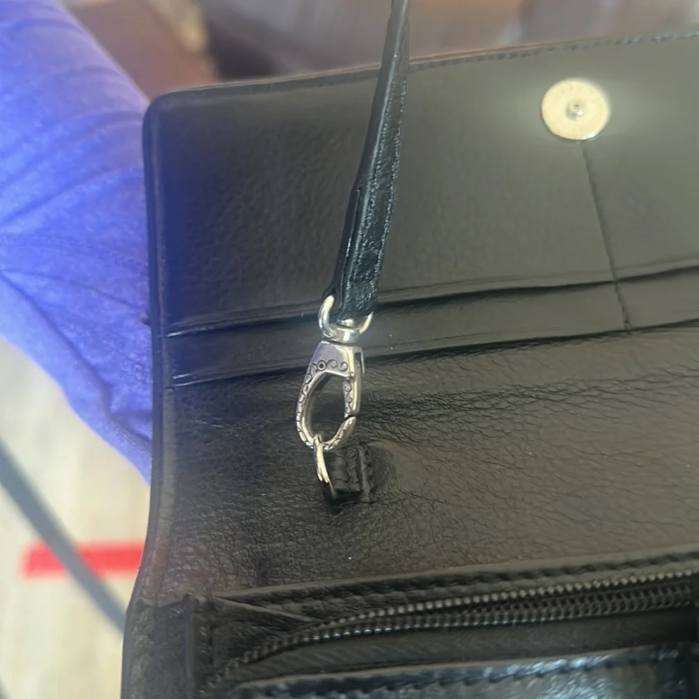 Black Brighton wallet purse crossbody. - Picture 9 of 12